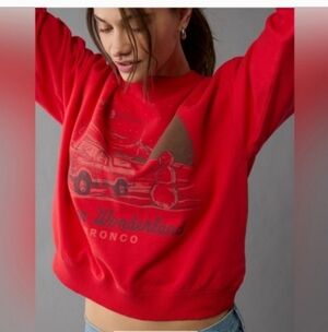 American Eagle Red Ford Bronco Crewneck Sweatshirt Small NEW